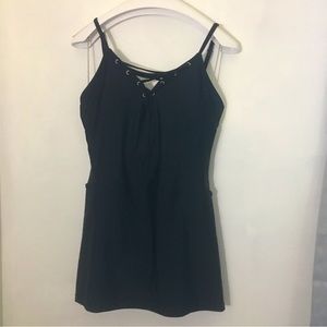 Nautica womens one piece black swimsuit swim dress